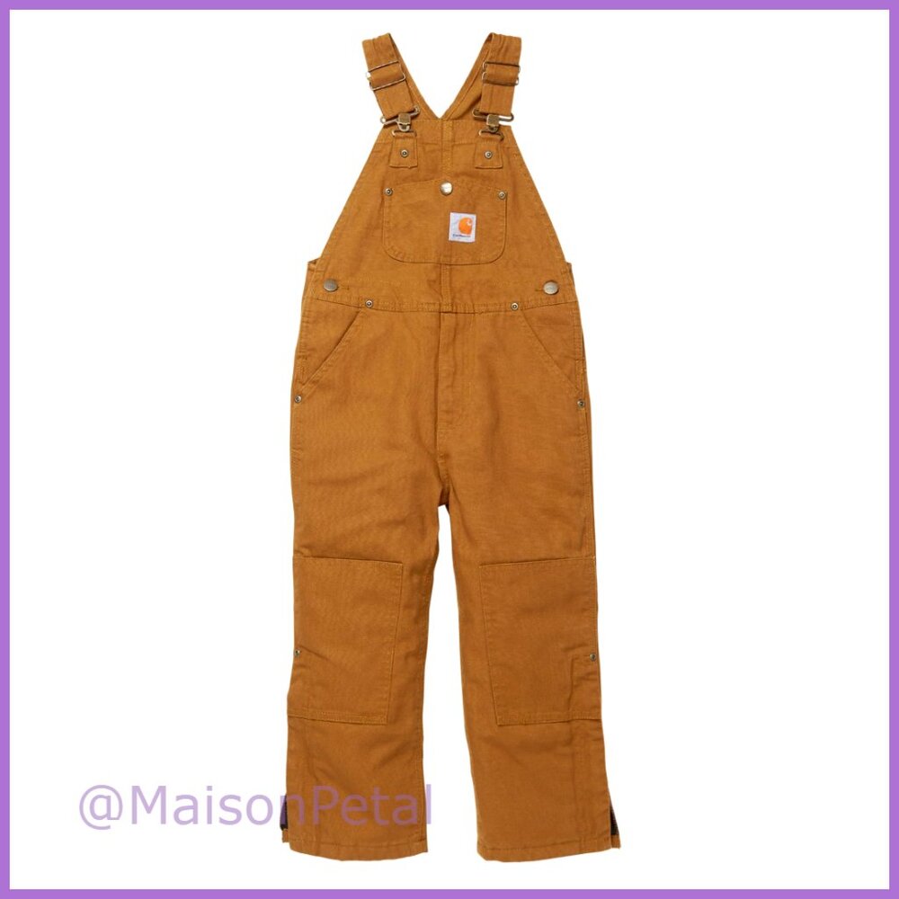 Cotton Canvas Insulated Bib Overalls with Quilted Lining